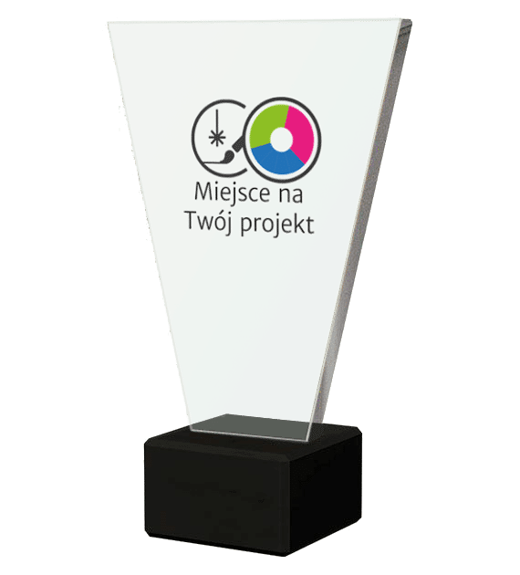 Glass award V-line - individual design