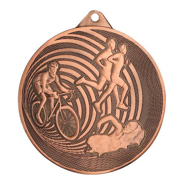 Medal brązowy 70 mm - Triathlon