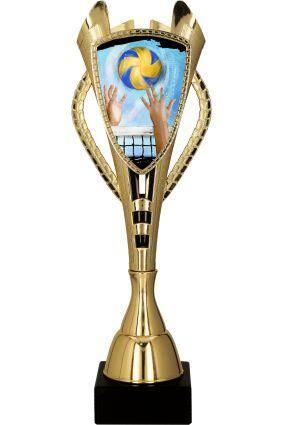 Plastic cup gold – volleyball