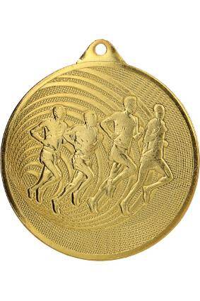 Medal gold 70 mm - running
