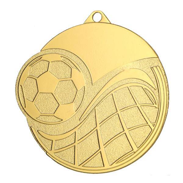 Medal gold 60 mm - football