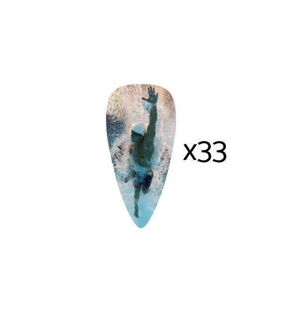Sticker (33 pieces) - swimming