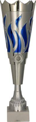 Silver-blue plastic cup