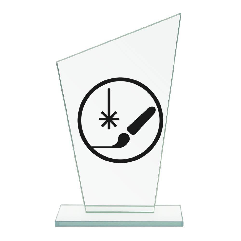 Statuetka szklana grawerowana + wypełnienie farbą