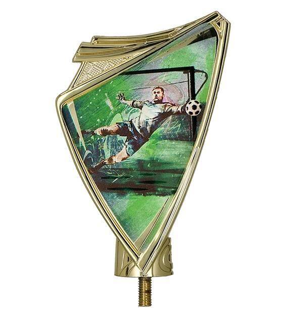 Gold plastic Crest – football