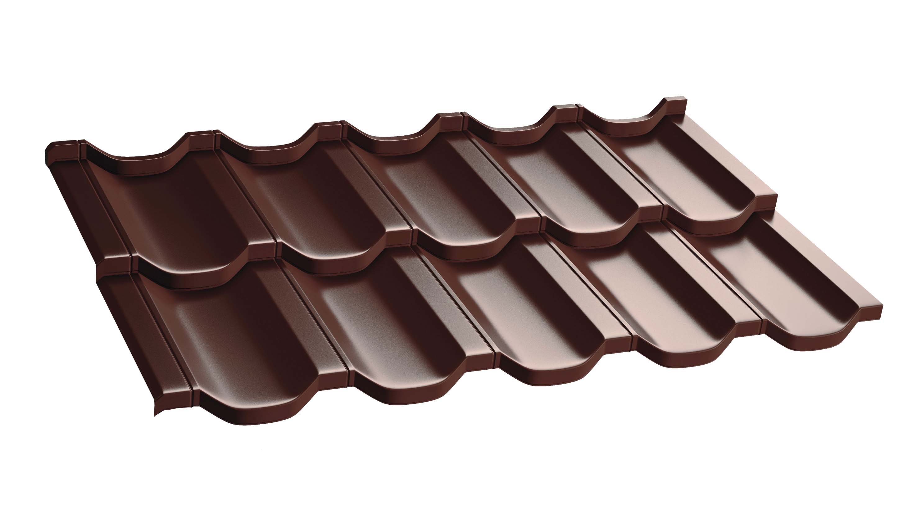 Blachodachówka modułowa Panorama od Balex Metal w kolorze czekoladowo-brązowym