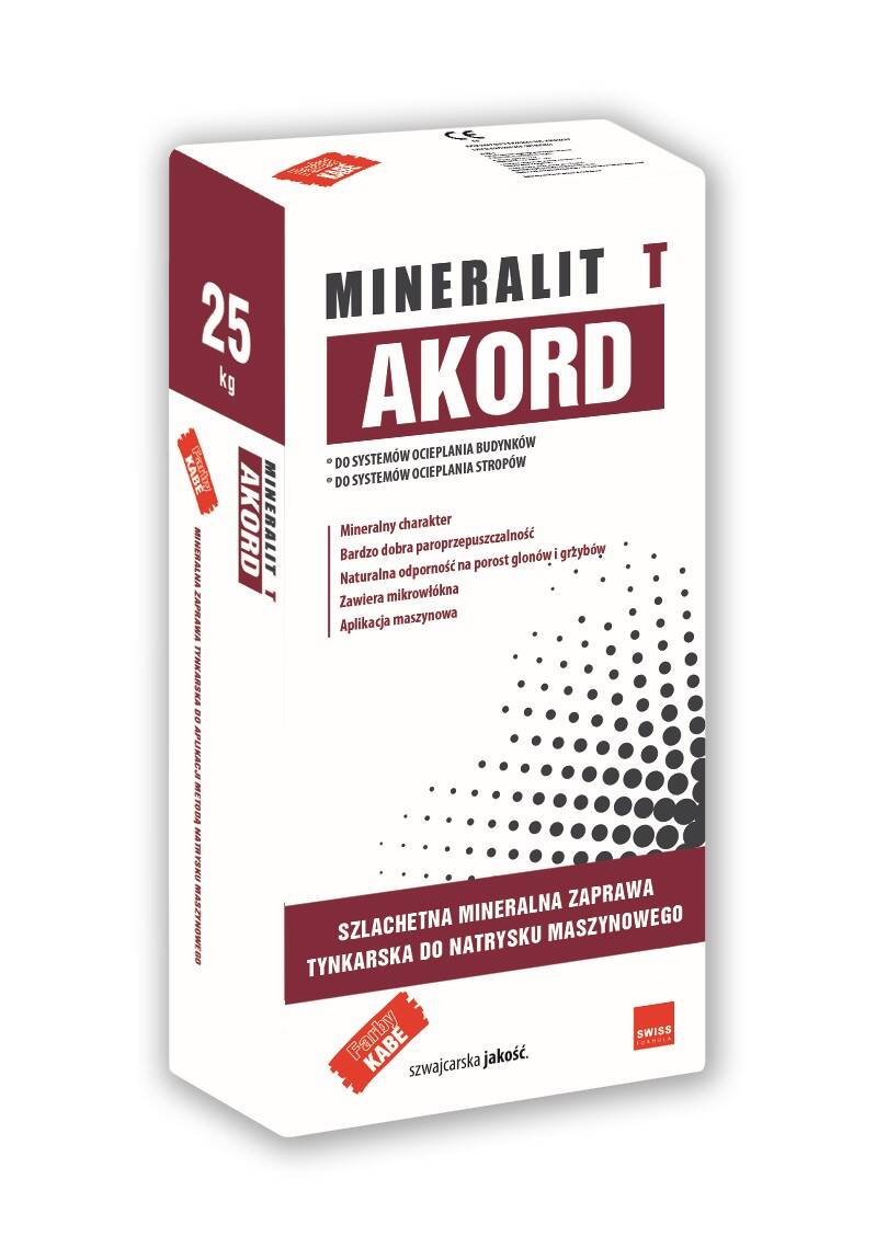 Mineralna zaprawa tynkarska MINERALIT T AKORD firmy KABE - sklep LUBAR